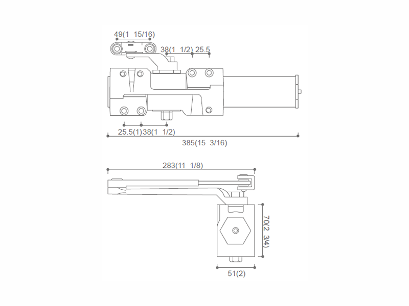 ANSI Surface Door Closer