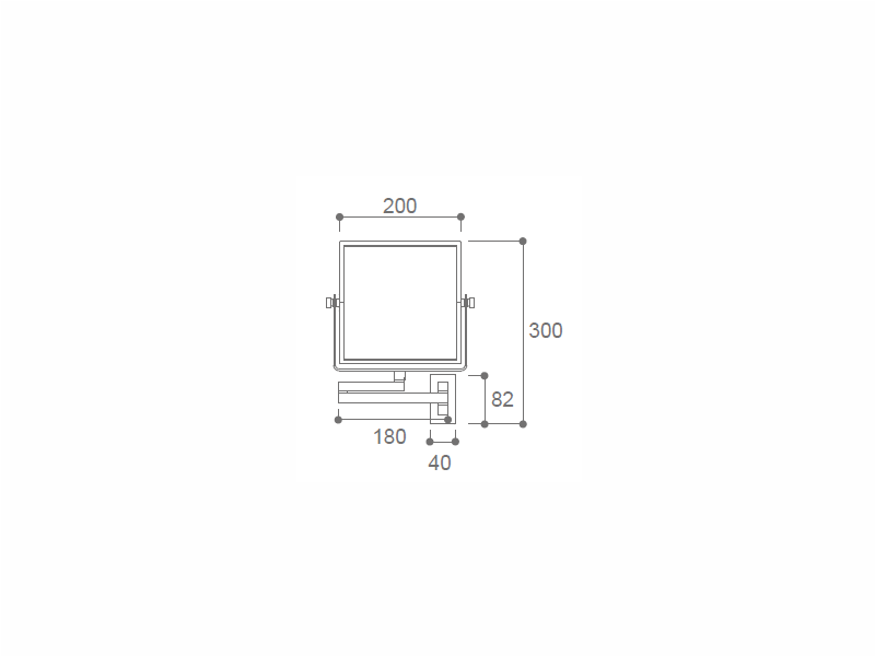 Double-Sided Square Makeup Mirror