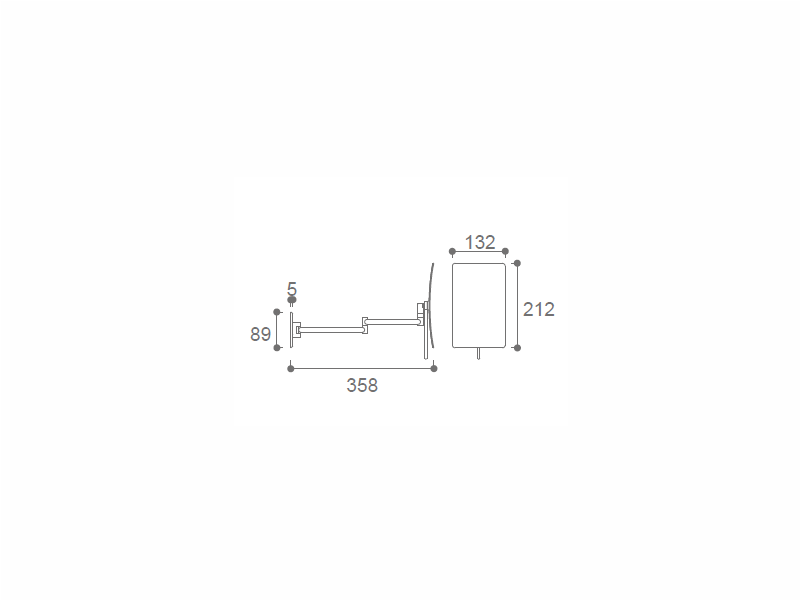 Single-Sided Square Makeup Mirror