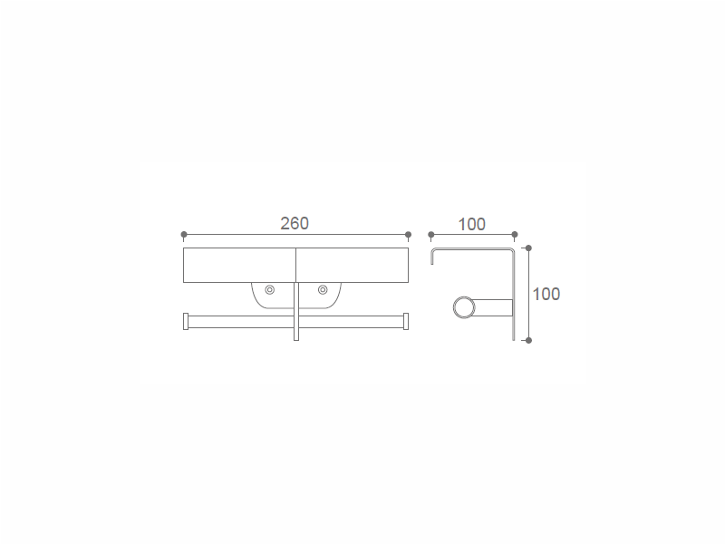 Double Paper Roll Holder With Covered